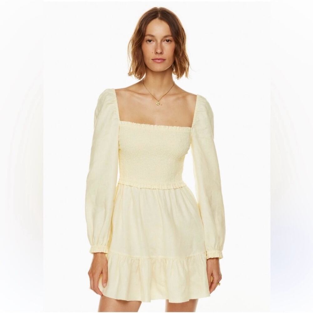 Aritzia Wilfred Temptress 100% Linen Mini Dress Size M